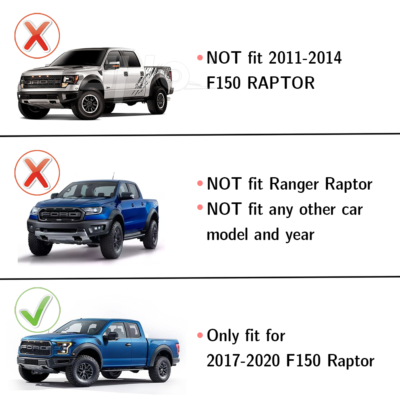 For 17-20 Ford F150 Raptor Carbon Front Bumper Fog Lights Vent Honeycomb Trim 2P