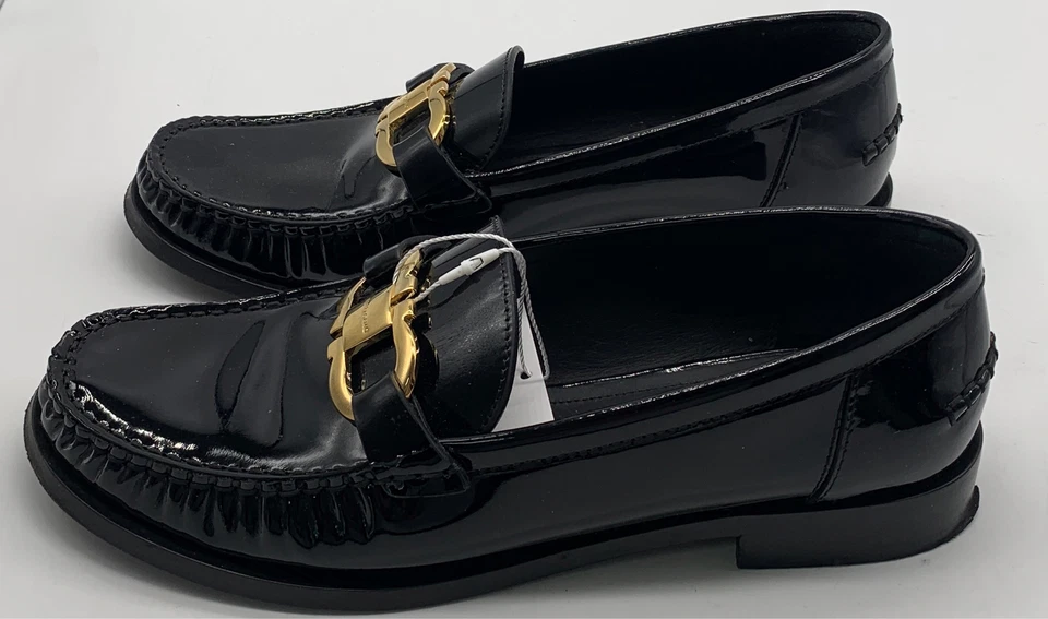 Salvatore Ferragamo Womens Black Patent Leather Maryan Bit  Loafers sz 9 - Image 3 of 4