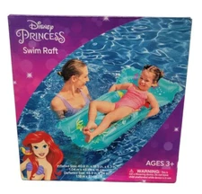Disney Princess Swim Raft Ariel Little Mermaid Pool Float Swim Inflatable - New