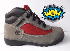 TIMBERLAND LITTLE KIDS FIELD BOOTS 'GREY/RED' A1RG1