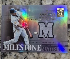Manny Ramirez Topps Tribute Milestone Materials Game Used Jersey