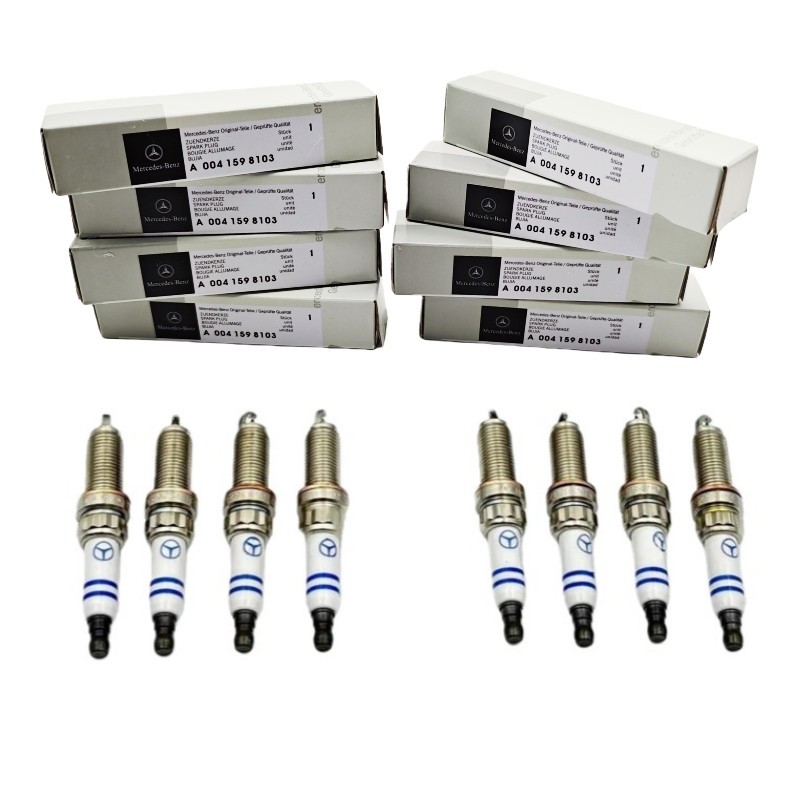 8PCS A0041598103 ZR6SII3320 Double Iridium Spark Plugs For  Benz W166 W204 W207