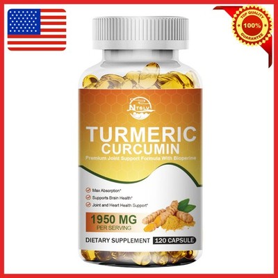 Turmeric Curcumin 95% 1950mg with BioPerine Black Pepper Extract Highest Potency
