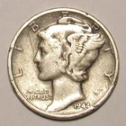 1944 P Mercury Dime, circulated