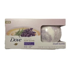 Dove Milk Swirls Lavender Honey Macaroon Bath Bombs 2.8 oz Twin Pack 1 Box