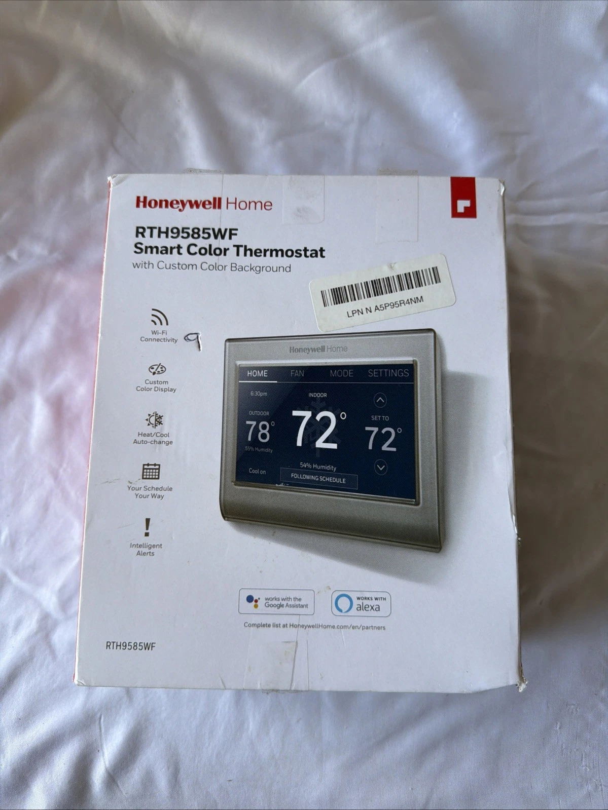 Honeywell Home RTH9585WF1004 Wi-Fi Smart Thermostat - Silver [9] READ