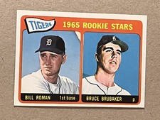 1965 Topps #493  Tigers 1965 Rookie Stars Bill Roman & Bruce Brubaker