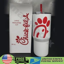 Chick-fil-A Originals 24oz Insulated Stainless Steel Travel Tumbler Cup Gift