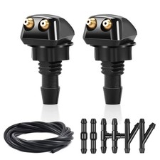 2pcs Front Windshield Washer Nozzles, Front Windshield Washer Nozzle kit and Flu