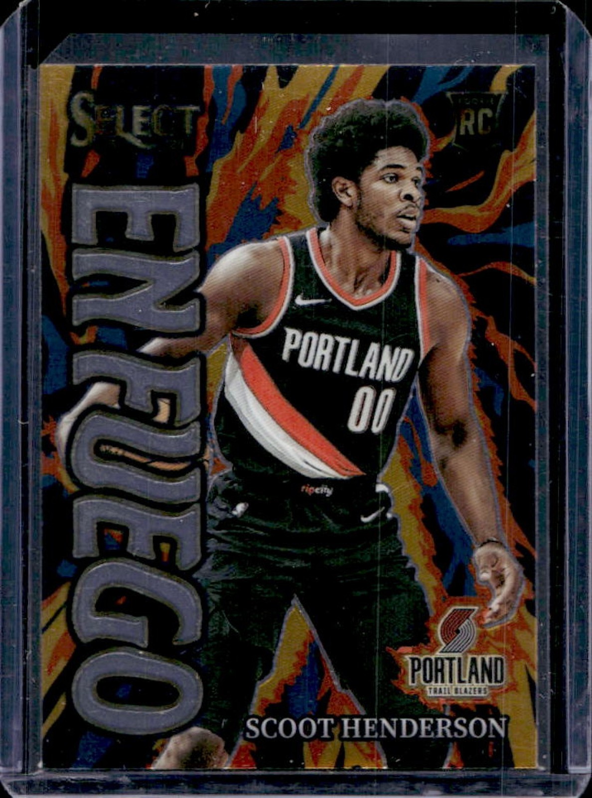 2023-24 Panini Select Scoot Henderson En Fuego RC Rookie #9 Trail Blazers