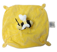Burts Bees Bumble Bee Lovey 11" Baby Security Blanket Yellow Organic Cotton