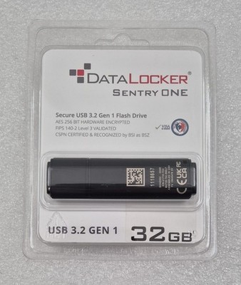 *NEW* DATALOCKER SENTRY ONE USB 3.2 GEN 1 32GB SONE032 Encrypted Flash Drive