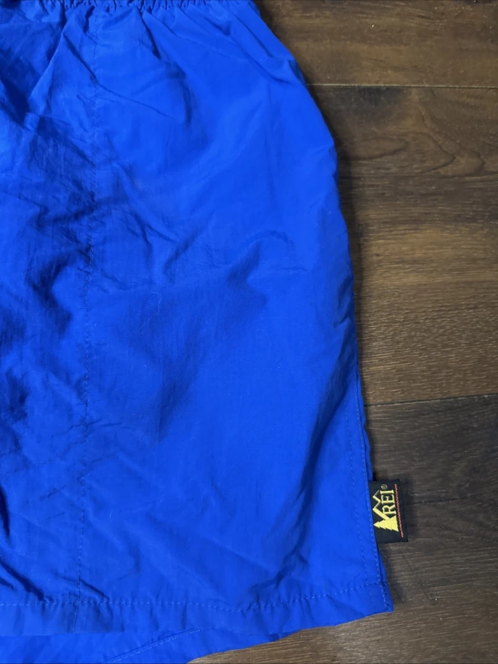 Shorts REI vintage caminhada natação ao ar livre acampamento azul masculino grande - Imagem 2 de 4