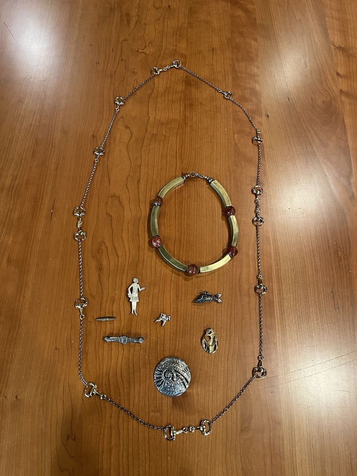 Victorian Vintage Gold Filled Mixed Metals Jewelry Lot Flapper Horse ...