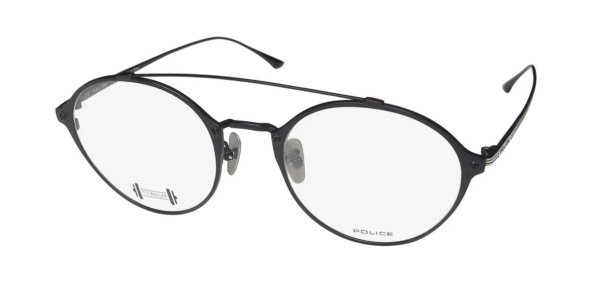 Police Oval Woman Black Plastic Frame Police Oval Eyeglass Frames for sale | eBay main image 3