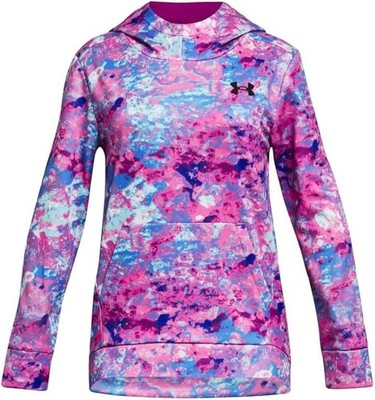 Girls 7-20 Under Armour Printed Fleece Hoodie, Girl's, Size: Large, Purple NWT