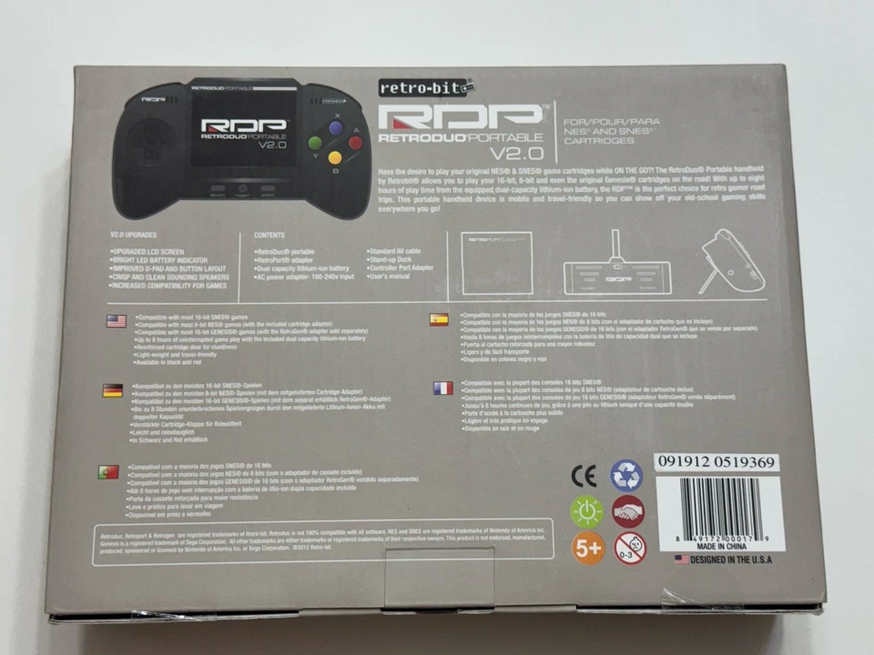 RetroDuo Portable V2.0 Handheld System Portable NES + SNES - Image 2 of 4
