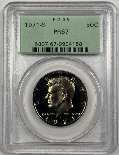 1971 S Kennedy PR67 Proof Half Dollar - PCGS OGH Old Green Holder
