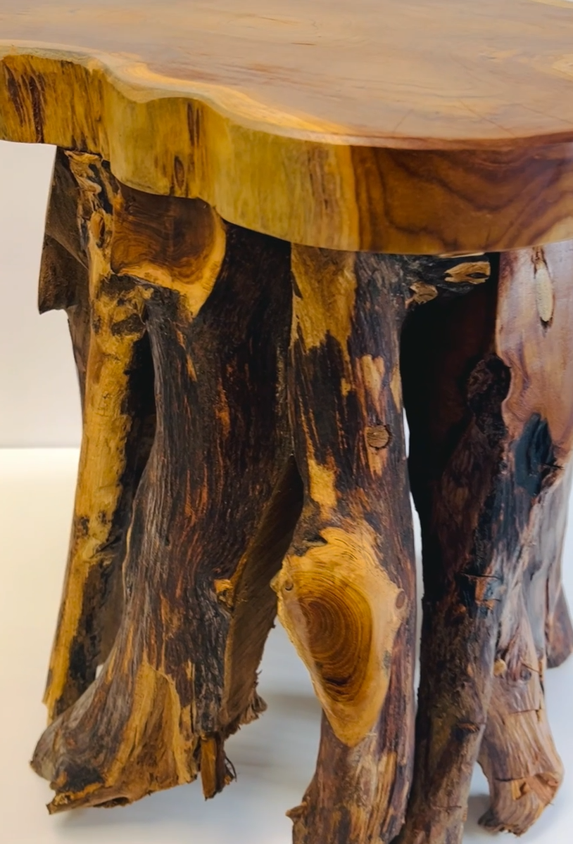 Driftwood Root Drinks Table Side End Furniture Rustic Vintage Wood