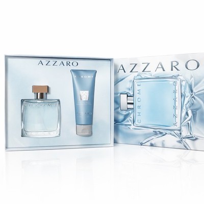 Azzaro Chrome  Eau De Toilette 50ml & Duschgel 75 ml Neu & Ovp