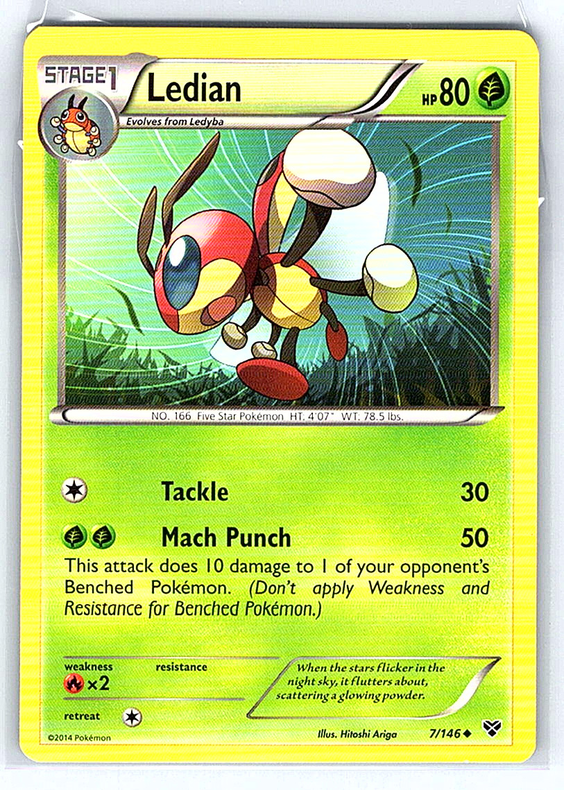 Ledian 7/146 Xy NM or LP Pokemon Card