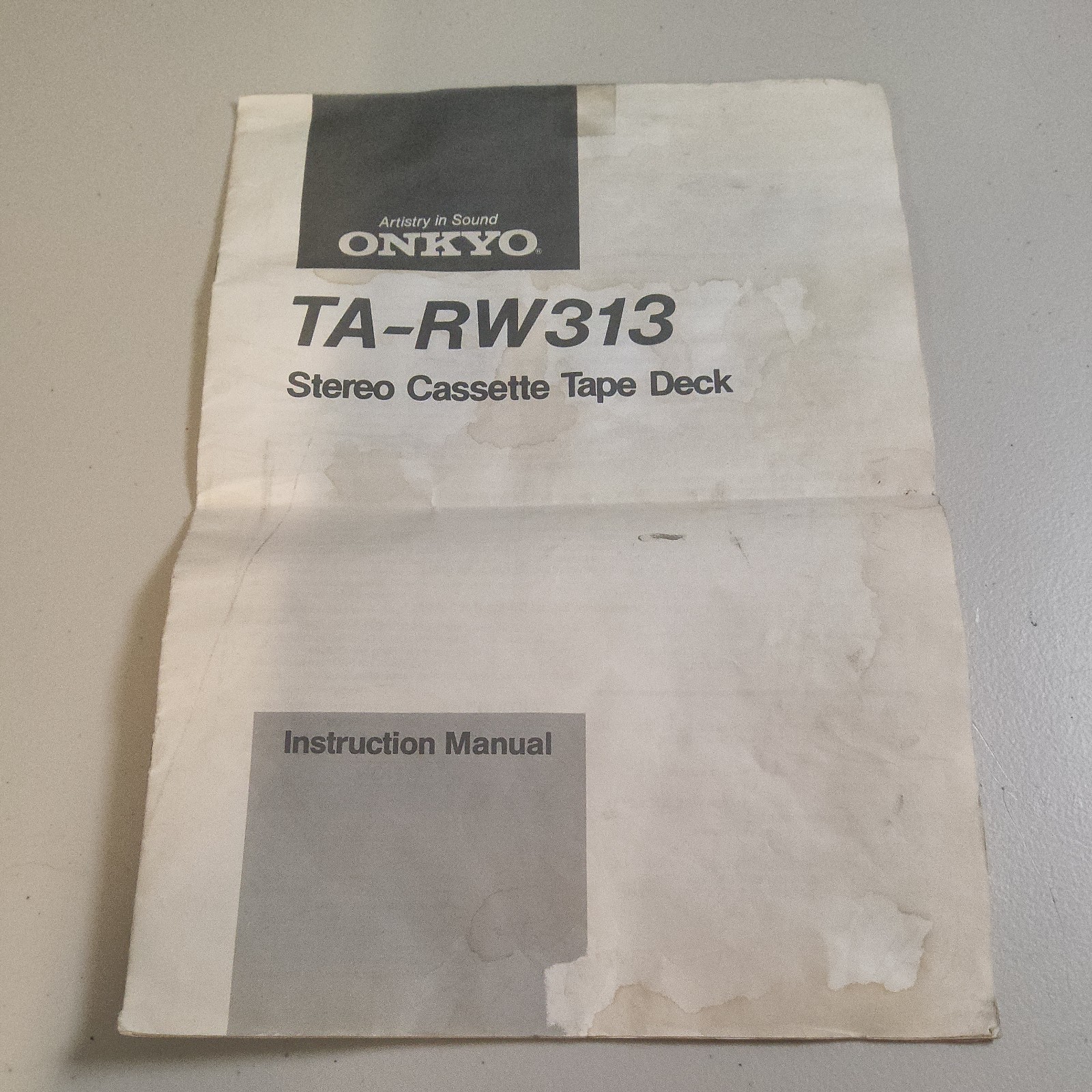 Onkyo TA-RW313 Cassette Owners / User Manual *Original*