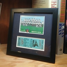 1978 Chicago White Sox Framed Ticket Stub & Team Card | Vintage Memorabilia 