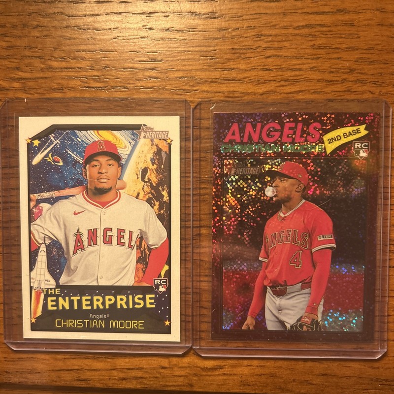 2026 Topps Heritage - The Enterprise & Burgundy Sparkle Christian Moore