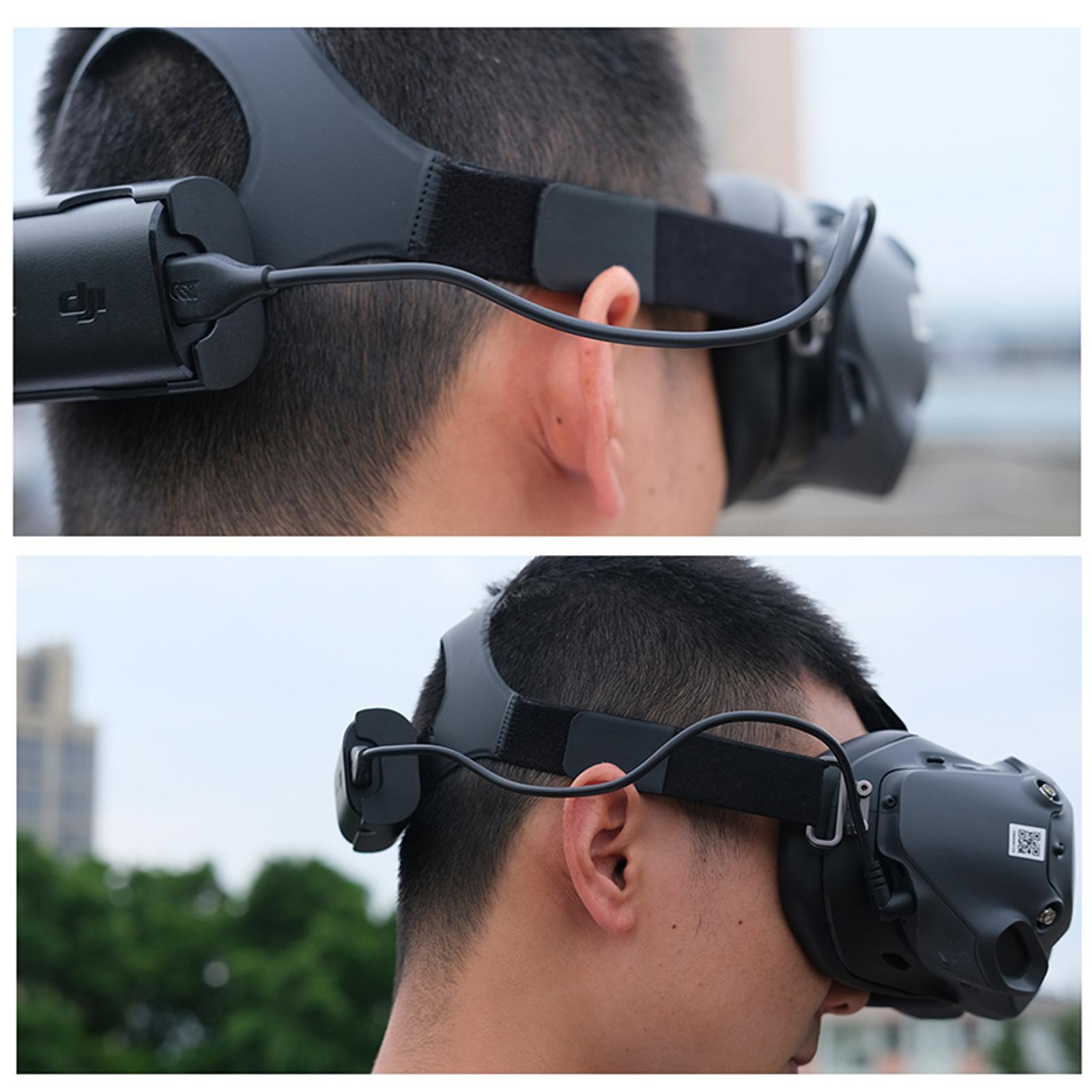 Power Charging Cable+Plastic Battery Case For DJI FPV Combo Goggles V2 Glasses