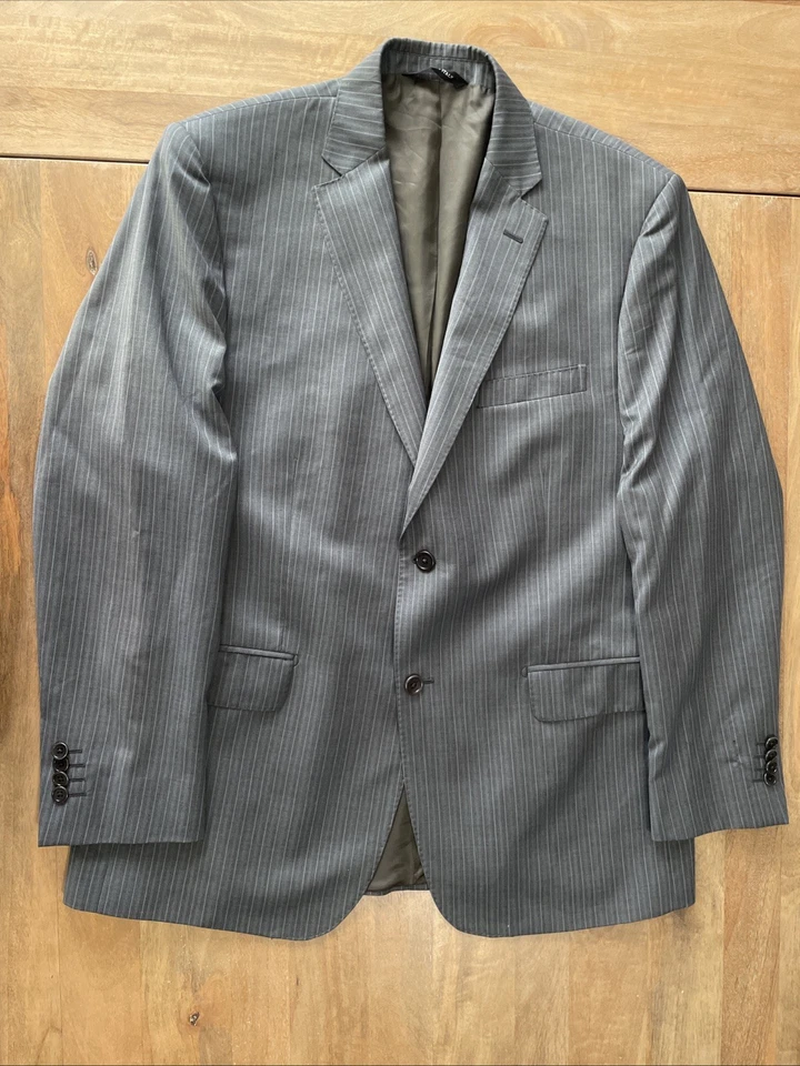 Ermenegildo Zegna Saks Fifth Ave NEGRO Gris Traje Para Hombres 42R Chaqueta 36x30 Pantalones Foto 2 de 4