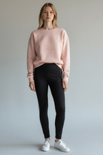 Tuta set da donna invernale cotone felpato sportiva completa felpa leggins S M L