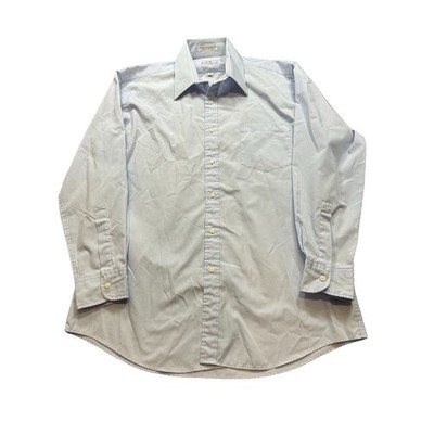 Yves Saint Laurent Shirt Mens Size 16 32-33 Blue Long Sleeve Dress Shirt