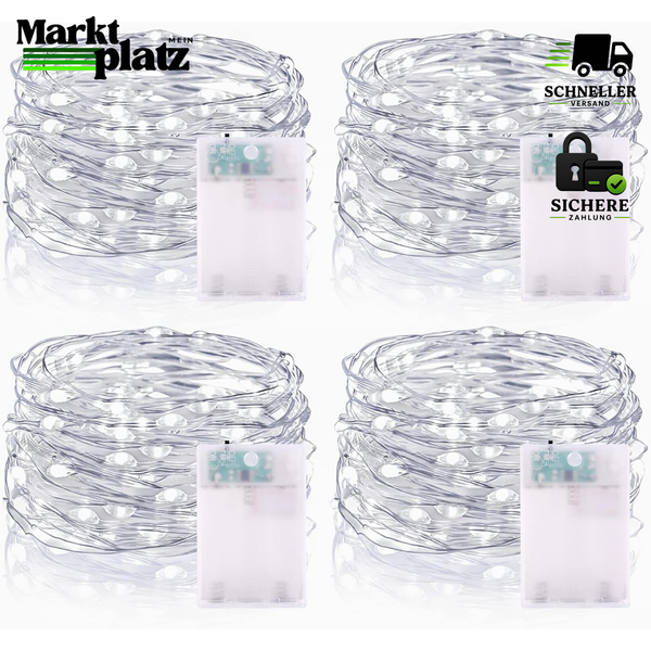 Lichterkette 5M 50 LED Micro Drahtlichterkette IP65 Wasserdicht Kaltweiß 4-image