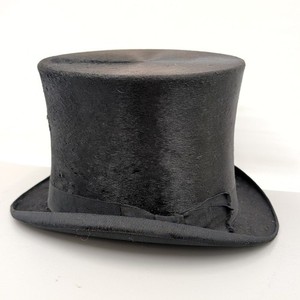 Antique LAMSON & HUBBARD, Boston, MA Top Hat - Black Grosgrain. VERY CLEAN
