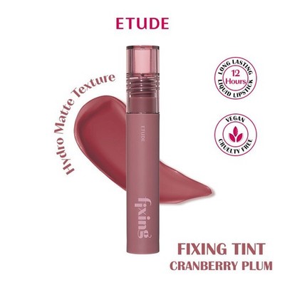 ETUDE Fixing Tint 07 Cranberry Plum- Matte Liquid Lipstick (4 g)