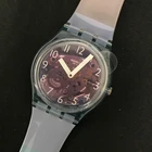 Swatch Pinkzure Plastic Watch GL126 Pink Pale Blue New Boxed Req. Battery