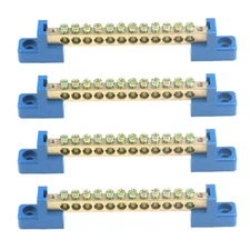 Quluxe Terminal Bus Bar Terminal Block Brass Wire Screw Terminal, 12 Position...
