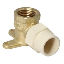 1 Piece 1/2 in Female NPT x 1/2 in CPVC Drop Ear Elbow 0.5 Inch