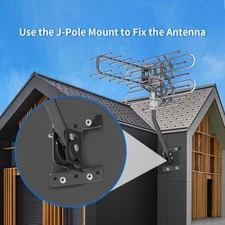 TA-851B 360 Degree TV Antenna 45-860MHz 22-38dB HD Pixel 4K Range 150 Miles Cabl