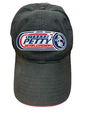 Richard Petty Driving Experience Hat Black Cloth 1-800-BE-PETTY NASCAR Racing