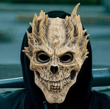New Skeleton Halloween Scary Mask Skull Full Head Cosplay Costume Horror Prop US