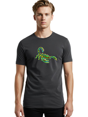 Scorpion-7 Mens Graphic Tee, 100% Cotton, Casual Summer Wear