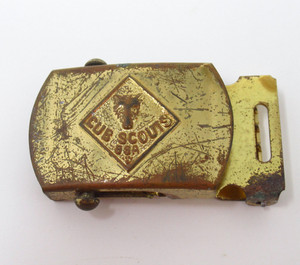 Cub Scouts BSA Brass Belt Buckle Solid Brass Anchor Mark Boy Scouts of America