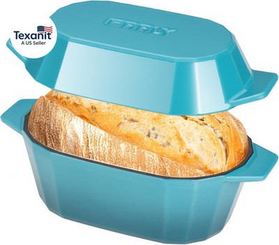 Enameled Cast Iron Dutch Oven for Bread Baking   3QT Oval round Heavy Duty Bread