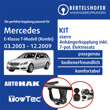 Für MERCEDES E-Klasse T-Modell (Kombi) Typ S211 03- AHK starr +7pol spez. E-Satz