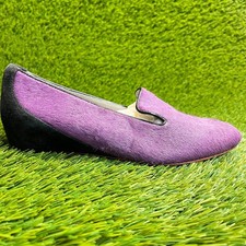 Scarpe basse mocassini Tsubo donna taglia 7 viola nero casual classici slip on