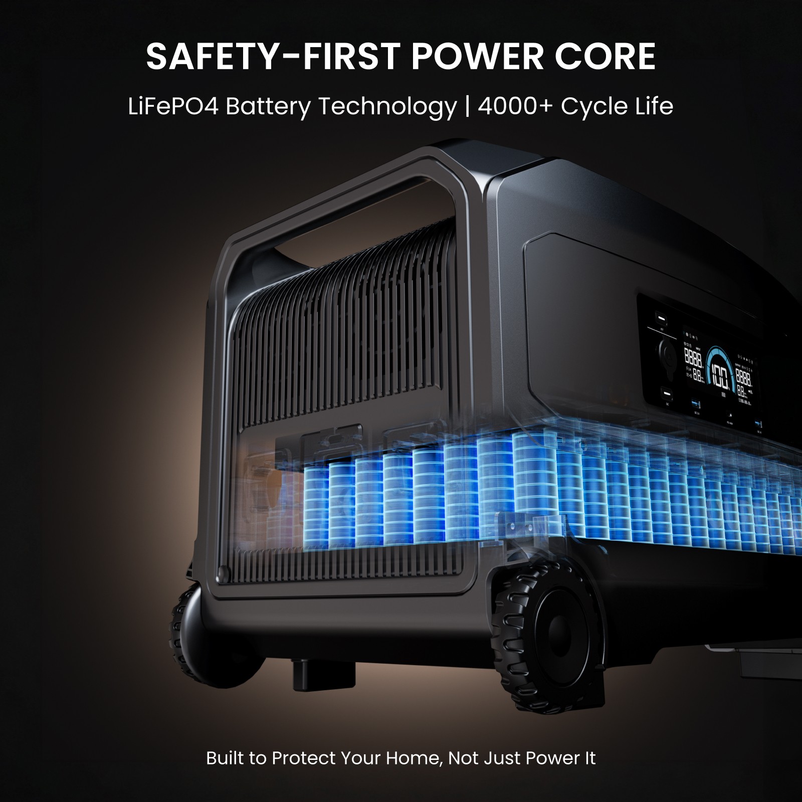 OUPES Guardian 6000 4608Wh Portable Power Station 6000W Solar Generator Home alternate view 6