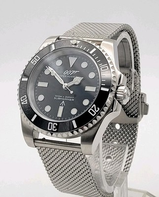 James Bond 007 Automatic 'Thunderball' Black Divers  Watch Seiko TMI NH35 100m.