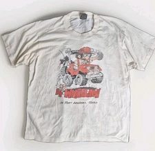 VTG Texas 4 Wheelin Mens Mud Bogging Beer Redneck Shirt XL XLarge Screen Stars