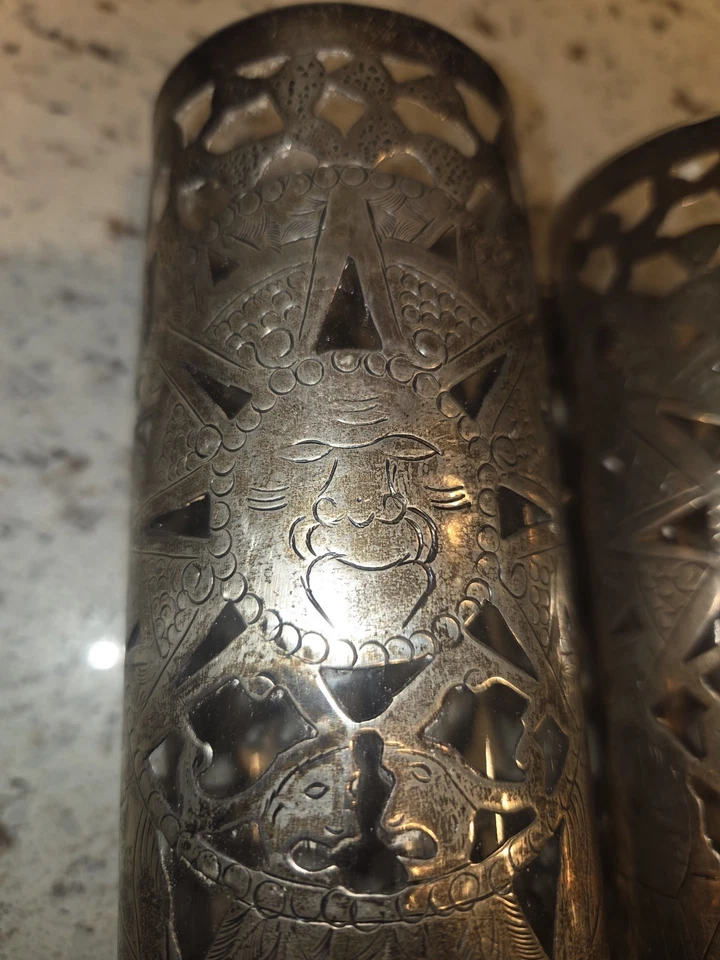 PAR de Tallboys antiguos de México de 7,25 pulgadas Foto 2 de 4